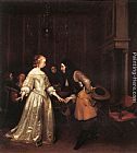 Gerard ter Borch The Dancing Couple painting